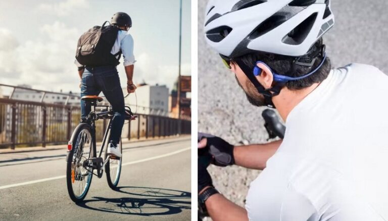 headphones while cycling